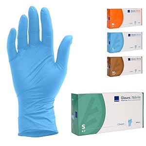 Abena Classic Nitril-Einweghandschuhe, puderfrei, blau, L